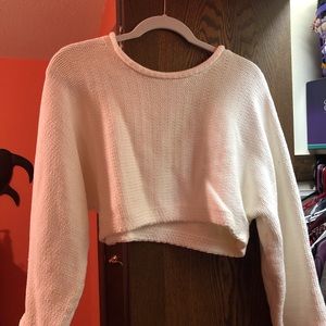 Urban Outfitters white crop top sweater